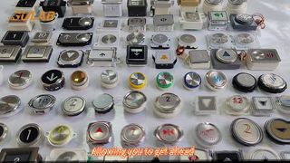 迅达5400电梯D型圆按钮三针 四针