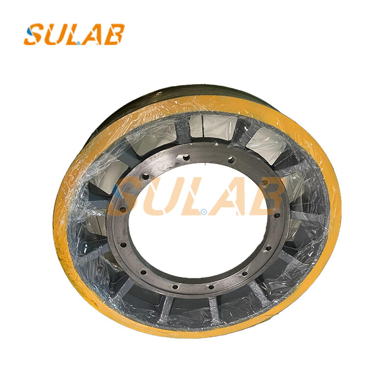 Mitsubishi Elevator Traction Sheave Permanent Magnet All Size Made of Ductile Iron QT600-3