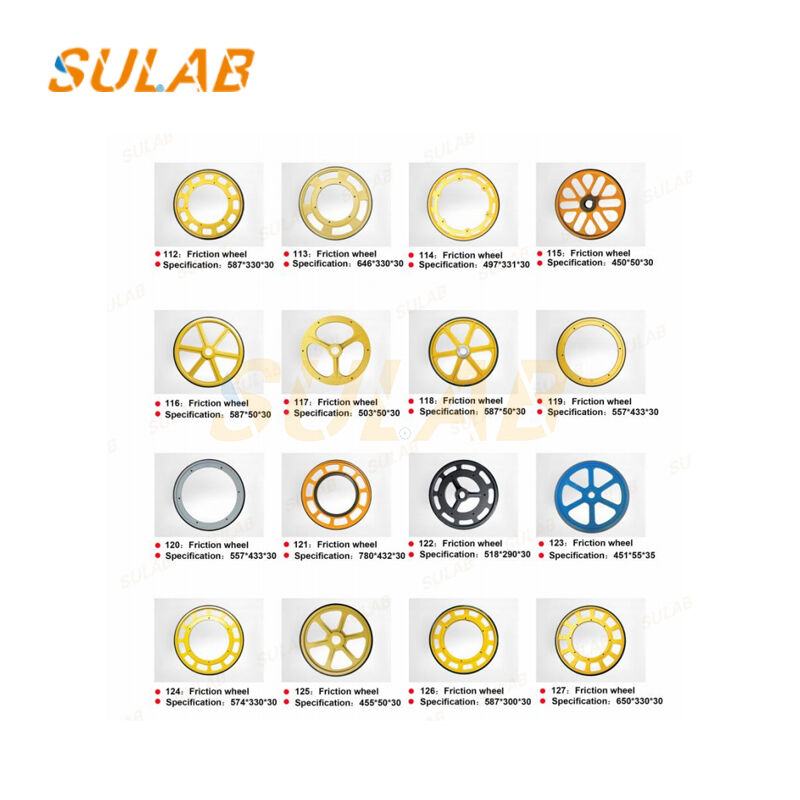 Otis 587mm Diameter Friction Wheel Wear-Resistant Anti-Slip Handrail Drive Pulley for Escalator Spare Parts