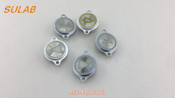 Pulsante rotondo per ascensore KONE con retroilluminazione a LED per piastra frontale in acciaio inossidabile con foro di montaggio LOP e COP da 32 mm